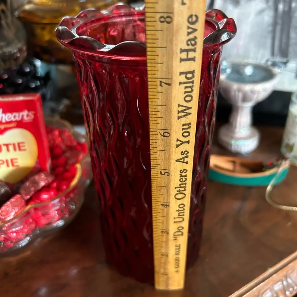 Red Glass Vase